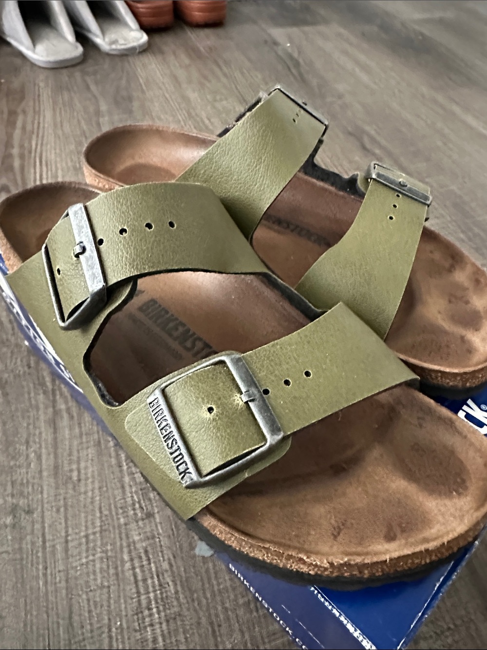 Birkenstock Arizona Double Buckle Sandals in Olive
